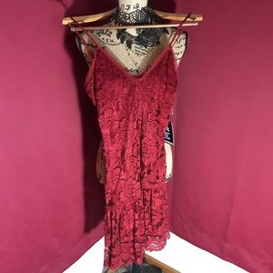 Express red lace dress NWT
